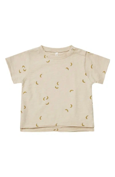 Rylee + Cru Babies' Bananas Raw Edge T-shirt In Neutral