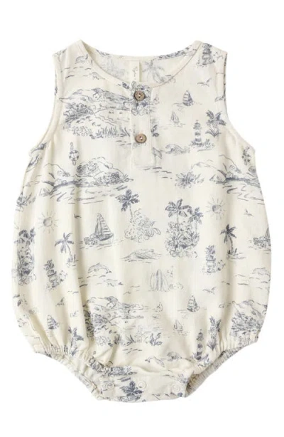 Rylee + Cru Babies'  Beau Linen Blend Bubble Romper In Multi