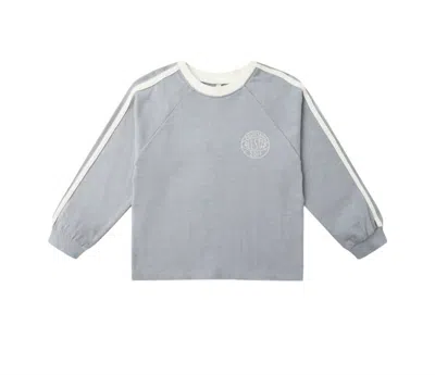 Rylee + Cru Kids' Boy's Jersey Long Sleeve Tee In Dusty Blue In Gray