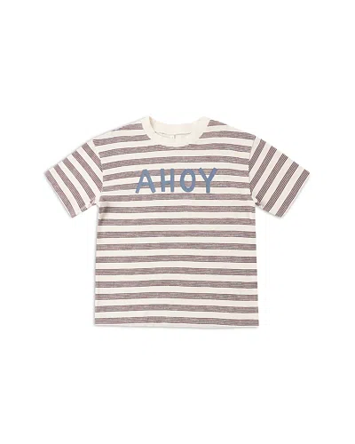 Rylee + Cru Boys' Ahoy Striped Relaxed Tee - Little Kid In Brown