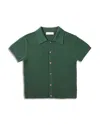 Rylee + Cru Boys' Aiden Textured Knit Button Front Polo - Little Kid In Green