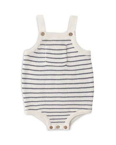 Rylee + Cru Boys' Ashton Knit Striped Romper - Baby In White