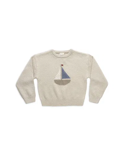 Rylee + Cru Boys' Aspen Sailboat Sweater - Baby In Brown
