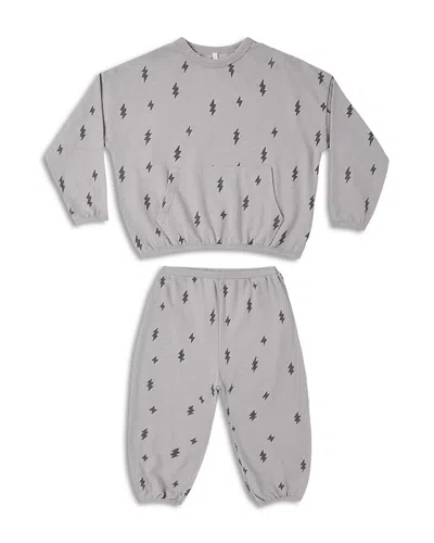 Rylee + Cru Boys' Bolts Relaxed Cotton Set - Baby, Little Kid In Gray