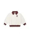 Rylee + Cru Boys' Collared Sweatshirt - Little Kid In White