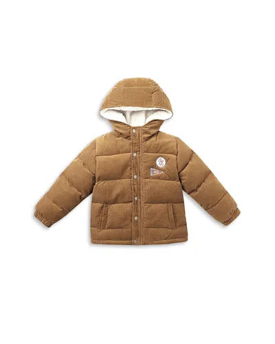 Rylee + Cru Boys' Cord Puffer Jacket - Little Kid In Brown