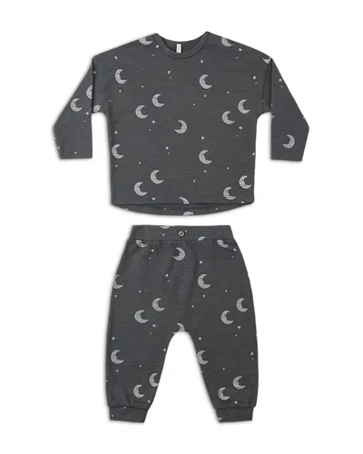 Rylee + Cru Boys' Cotton Long Sleeve Tee & Pants Set - Baby In Gray