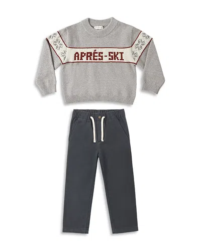 Rylee + Cru Boys' Finley Reagan Apres Ski Sweater & Kalen Pants - Baby In Blue