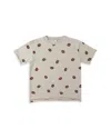 Rylee + Cru Boys' Football Print Raw Edge Tee - Little Kid In Gray