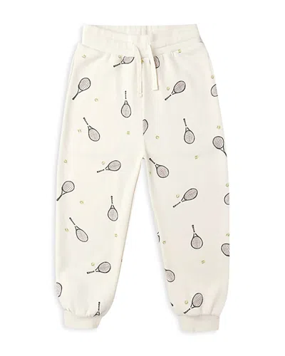 Rylee + Cru Boys' French Terry Relaxed Fit Tennis Print Sweatpants - Little Kid In Brown