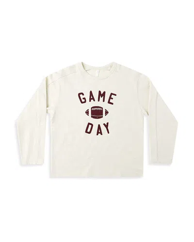Rylee + Cru Boys' Long Sleeved Paneled Game Day Tee - Little Kid In White