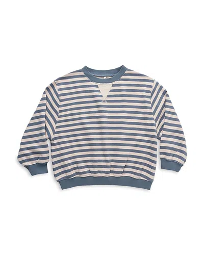 Rylee + Cru Boys' Oversized Crew Sweatshirt - Little Kid In Blue