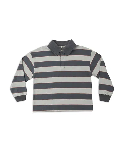 Rylee + Cru Boys Rugby Sage Stripe Polo Shirt - Little Kid, Big Kid In Multi