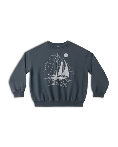 Rylee + Cru Boys' Seas The Day Graphic Sweatshirt - Little Kid In Blue