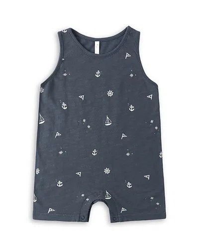 Rylee + Cru Kids' Boys' Sleeveless Maritime One Piece Romper - Baby In Blue