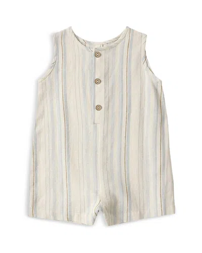 Rylee + Cru Boys' Striped Romper - Baby In Brown