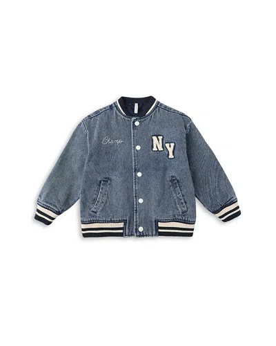 Rylee + Cru Boys' Varsity Letter Jacket - Little Kid In Blue