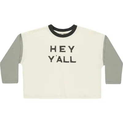 Rylee + Cru Babies'  Camden Cotton Graphic T-shirt In Gray