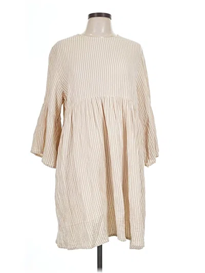 Pre-owned Rylee + Cru Casual Dress In Tan
