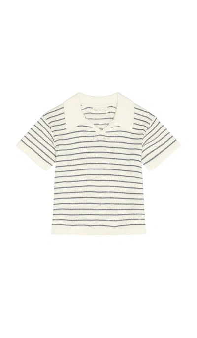 Rylee + Cru Chandler Knit Polo In Neutral