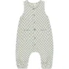 RYLEE + CRU RYLEE + CRU CHECK PRINT COTTON & LINEN ROMPER