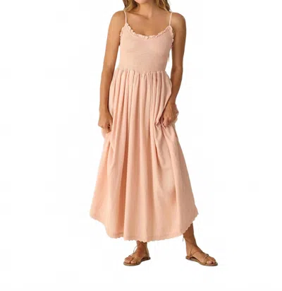 Rylee + Cru Chrissy Midi Dress In Blush In Pink