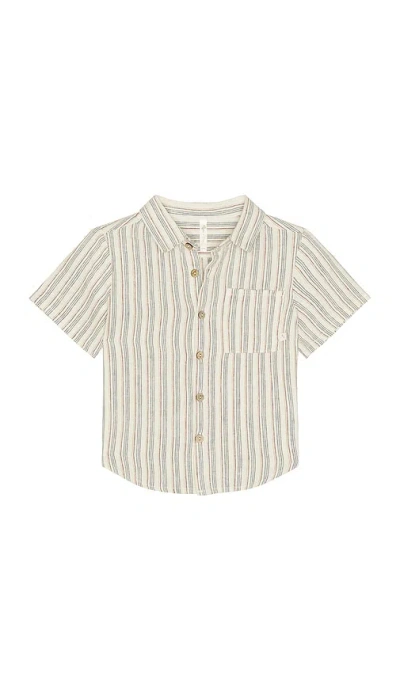 Rylee + Cru Collared Short Sleeve Shirt In White