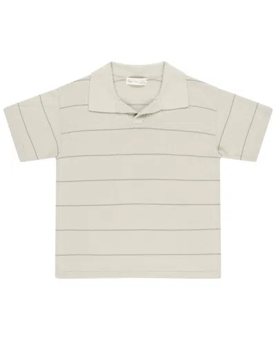 Rylee + Cru Collective Kids' Chandler Knit Polo Shirt In Green