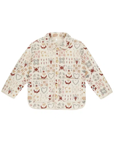 Rylee + Cru Collective Kids' Clara Linen-blend Coat In Neutral