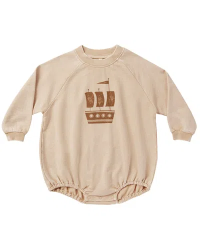 Rylee + Cru Kids' Collective Crewneck Romper In Neutral