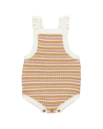 Rylee + Cru Collective Kids' Crochet Romper In Multi
