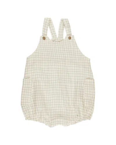 Rylee + Cru Collective Kids' Lou Linen-blend Romper In White