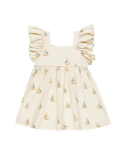 Rylee + Cru Collective Kids' Mariposa Dress In White