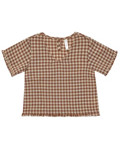 Rylee + Cru Collective Kids' Rory Top In Brown