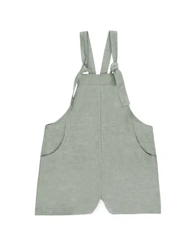 Rylee + Cru Collective Kids' Skipper Linen-blend Overall In Gray