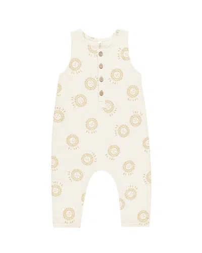 Rylee + Cru Collective Kids' Terry Jumpsuit In White