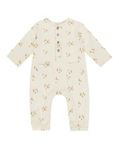 Rylee + Cru Collective Kids' Woven Jumpsuit In White