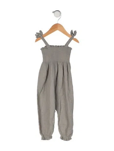 Pre-owned Rylee + Cru Babies' Cotton Romper In Green