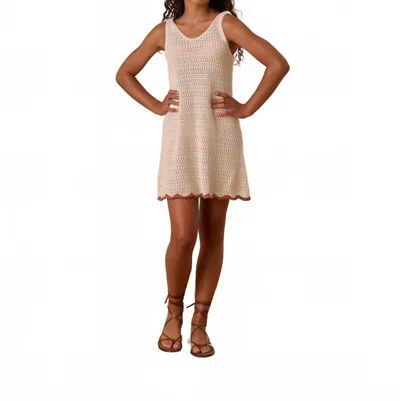 Rylee + Cru Kids' Crochet Tank Mini Dress In Natural In Neutral