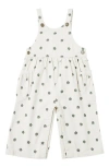 Rylee + Cru Daisy Cotton Denim Overalls In Multi