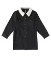 Rylee + Cru Denim Coat In Black