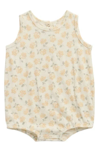 Rylee + Cru Babies'  Ditsy Print Cotton Bubble Bodysuit In Brown