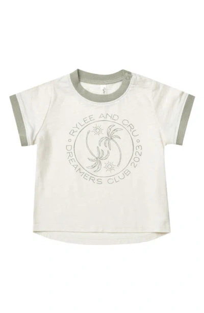 Rylee + Cru Babies' Dreamer Graphic T-shirt In Ivory Laurel
