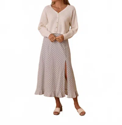 Rylee + Cru Ella Knit Cardigan In White In Multi