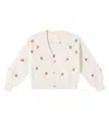 Rylee + Cru Embroidered Cotton-blend Cardigan In Red