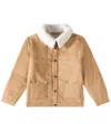 Rylee + Cru Jacke Aus Baumwolle Mit Faux Shearling In Beige