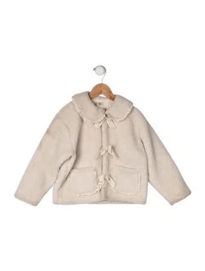Pre-owned Rylee + Cru Kids' Fleece Jacket In Neutrals