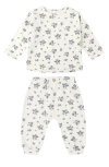 Rylee + Cru Floral T-shirt & Joggers Set In White