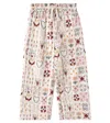 Rylee + Cru Folklore Linen-blend Wide-leg Pants In Weiss