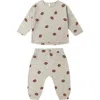 Rylee + Cru Football Print T-shirt & Joggers Set In Gray